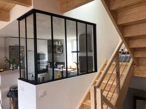 Création d'une verrière lors d'une rénovation intérieure près de Brest Création d'une verrière lors d'une rénovation intérieure près de Brest